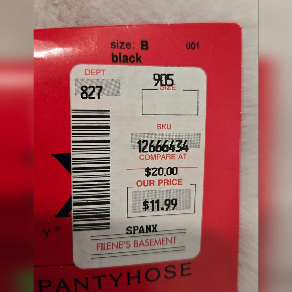 Spanx Sara Blakely Footless Bodyshaping Pantyhose Control Top Black Size B New